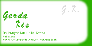 gerda kis business card